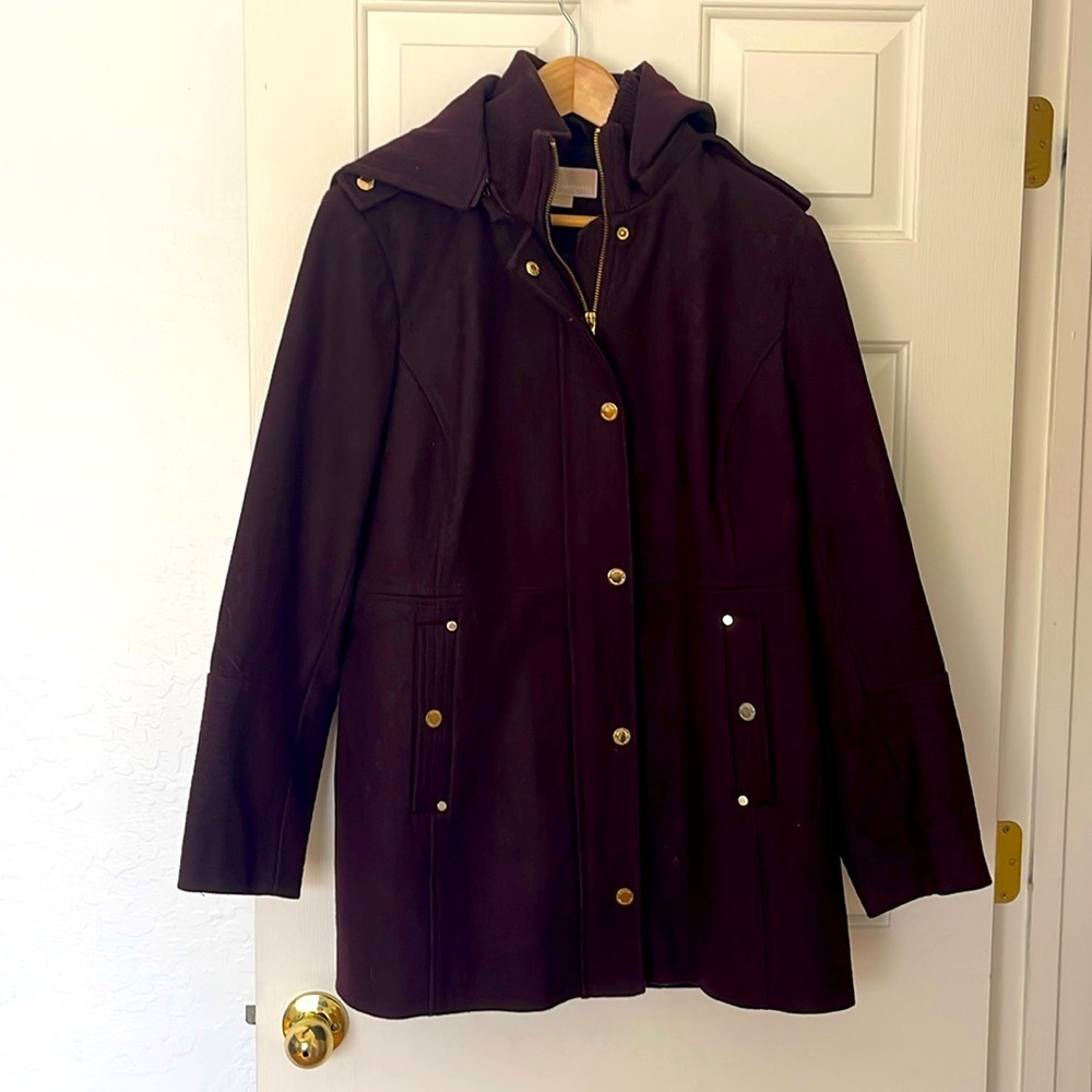 MICHAEL KORS- Women’s Pea Coat Color- Eggplant S: XL